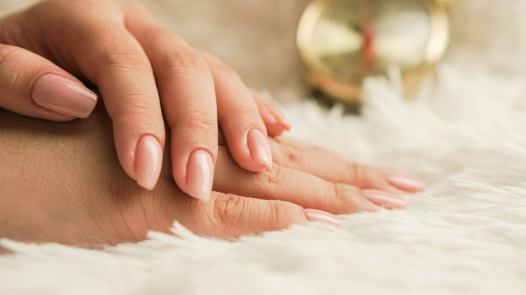 Fresh gel manicure and nail aftercare